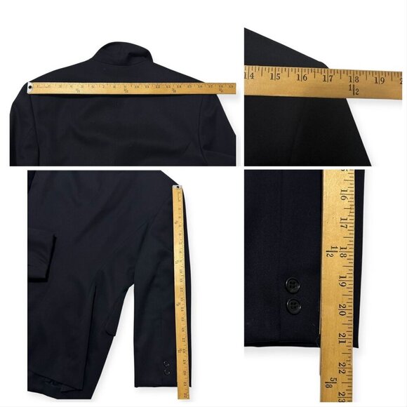 Vintage 90s Atsuro Tayama Blue Wool blazer Jacket, Size M - Picture 14 of 15